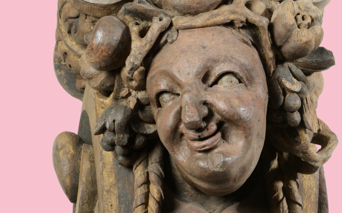 Ludwig Münstermann, Maskenartiger Konsolkopf einer Frau (Detail), um 1635
