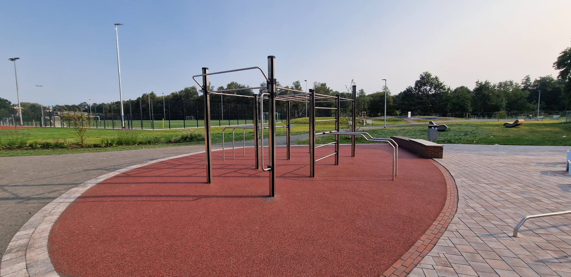 Calisthenicsanlage im Sportpark Kreyenbrück. Foto: PS+ Planung von Sportstätten Calisthenicsanlage im Sportpark Kreyenbrück. Foto: PS+ Planung von Sportstätten