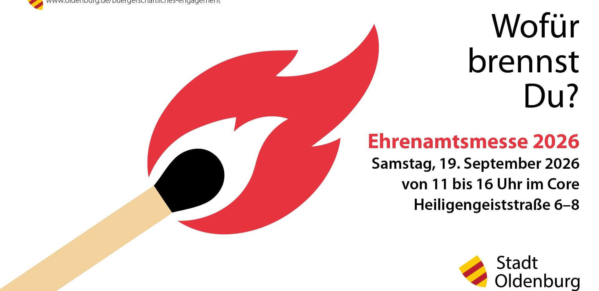 Ankündigung „Ehrenamtsmesse“. Quelle: Stadt Oldenburg Ankündigung „Ehrenamtsmesse“. Quelle: Stadt Oldenburg
