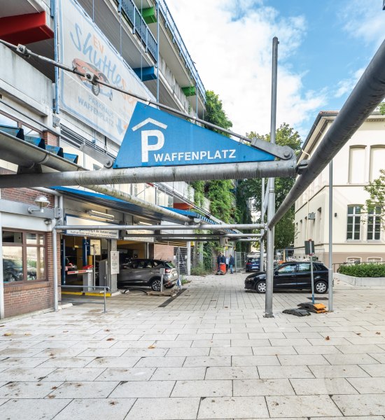 Eingang Waffenplatz Parkhaus Oldenburg