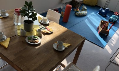 Kaffee und spielen
