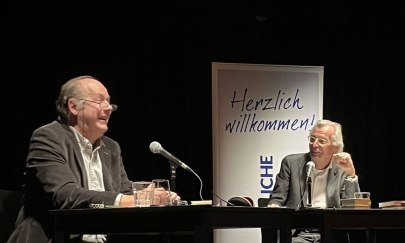 Klaus Modick und Bernd Eilert. Foto: Literaturhaus Oldenburg Klaus Modick und Bernd Eilert. Foto: Literaturhaus Oldenburg