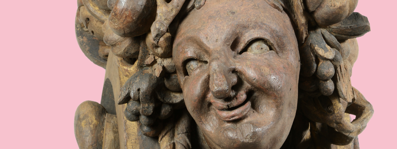 Ludwig Münstermann, Maskenartiger Konsolkopf einer Frau (Detail), um 1635