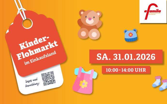 Kinderflohmarkt im Einkaufsland am 31.01.2025 von 10-14 Uhr