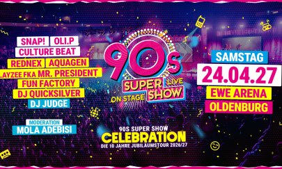 90s Super Show - Die größte Partyzeitreise in die 90er 90s Super Show - Die größte Partyzeitreise in die 90er