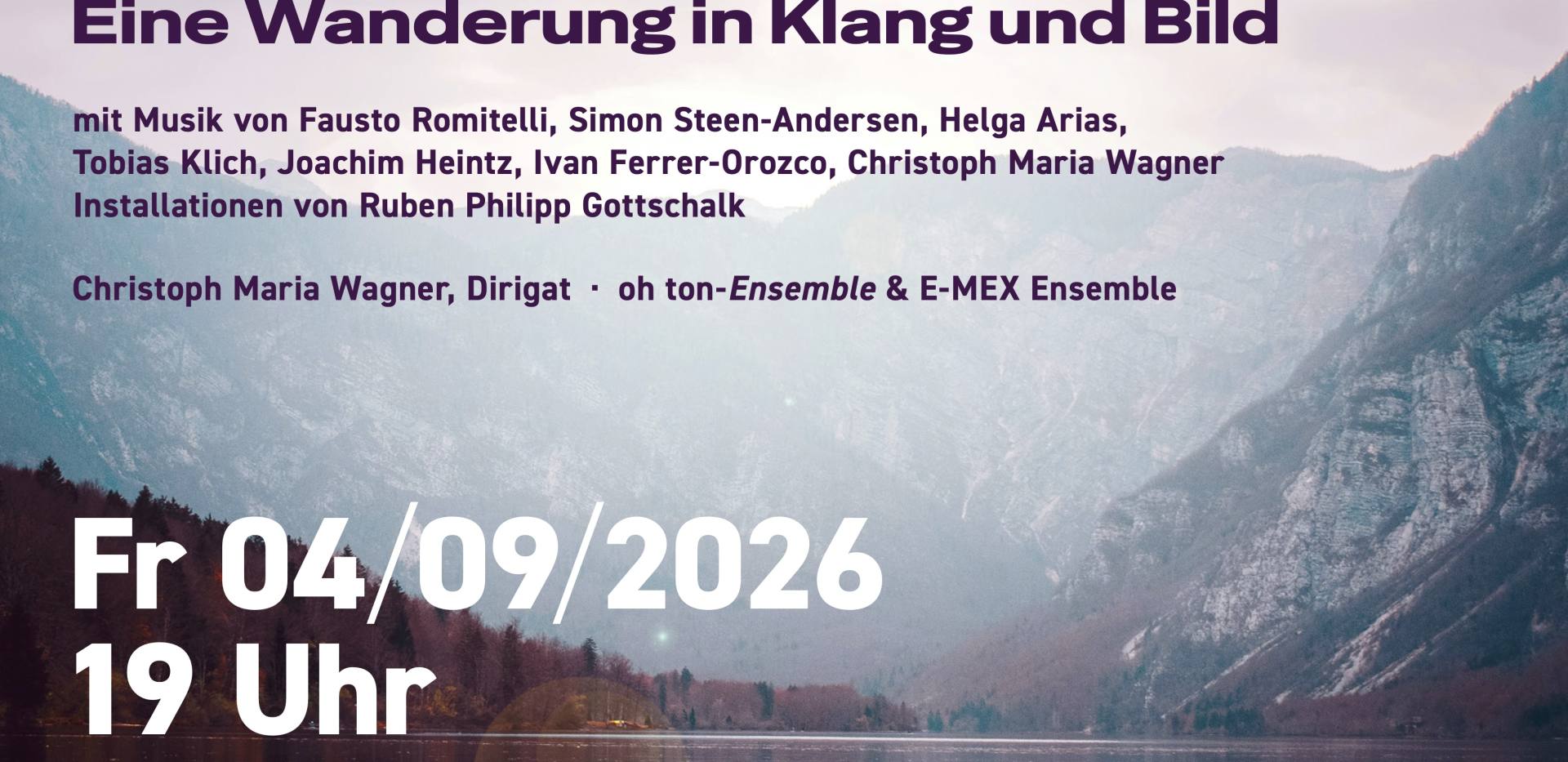oh ton Ensemble | E-MEX
Eine Wanderung in Klang und Bild oh ton Ensemble | E-MEX
Eine Wanderung in Klang und Bild