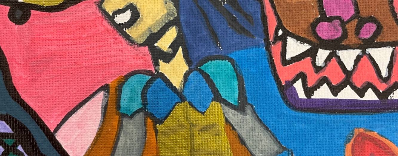 In der Ausstellung erwarten Sie die Ergebisse des inklusiven Kunstprojekts "&Uuml;berLebensK&uuml;nstler*innen".
Bild: Nika