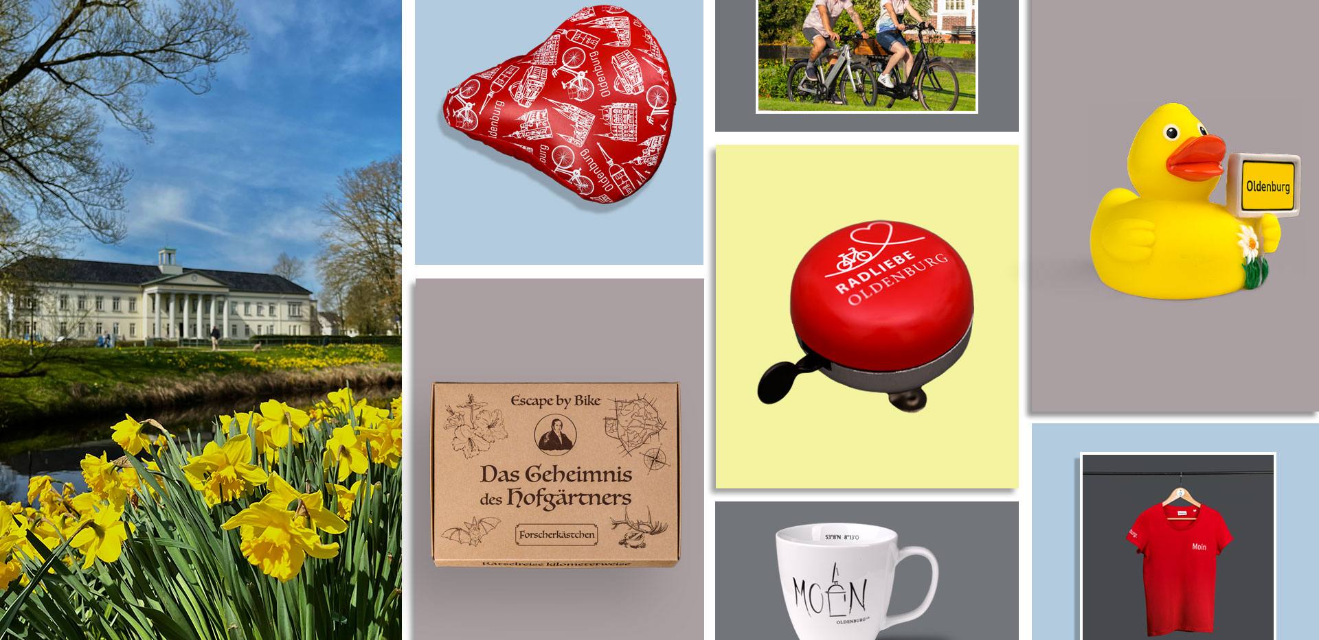 Oldenburg Souvenirs zum Thema Fr&uuml;hling und Fahrrad
