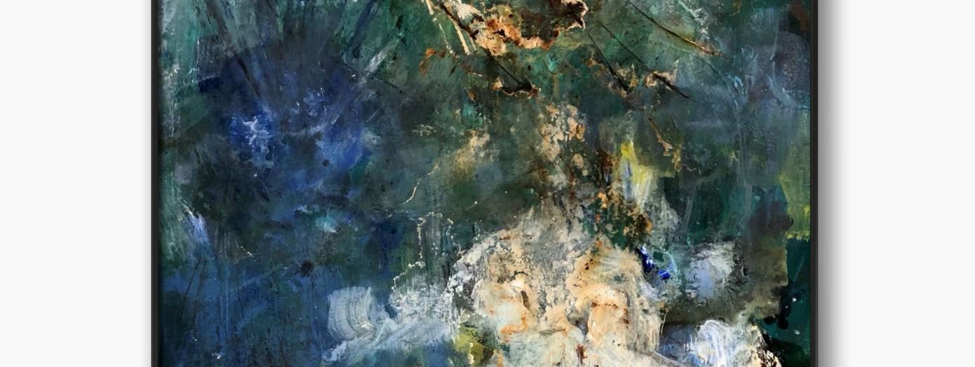 Jana Bornemann, "Vielen Dank für die Blumen", Acryl auf Stahlplatte, 70 x 50 cm Jana Bornemann, "Vielen Dank für die Blumen", Acryl auf Stahlplatte, 70 x 50 cm