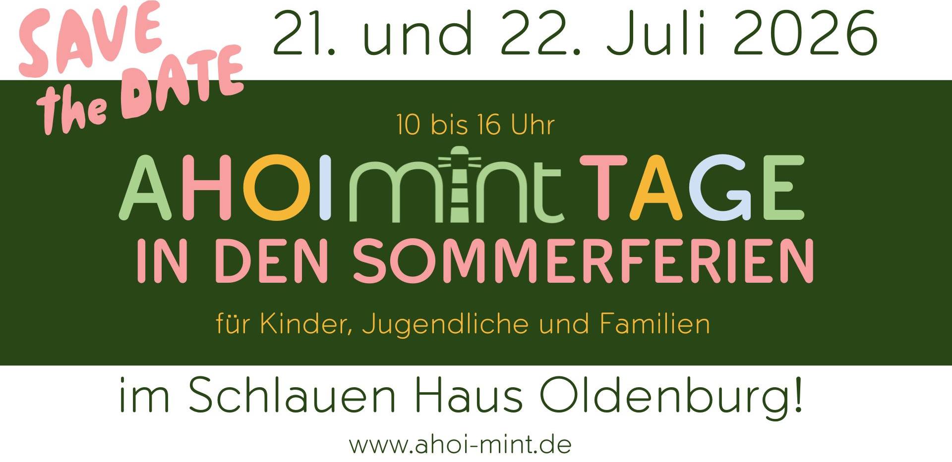 Save the Date: AHOI_MINT-Tage in Oldenburg