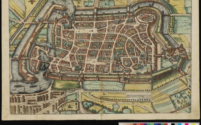 Lüneburg, Vogelschaukarte, [1600?]