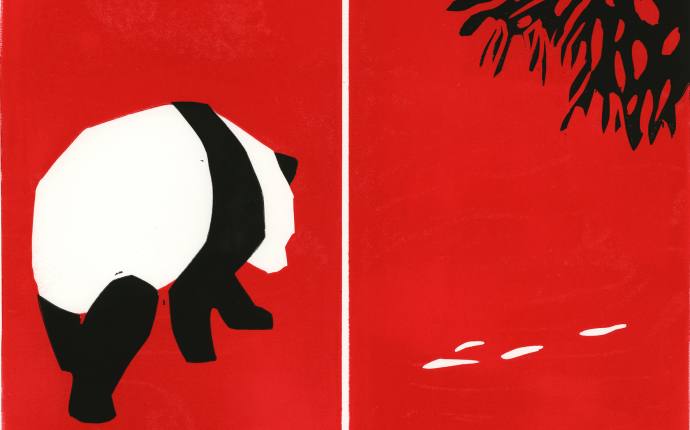 Christoph Niemann, Giant Panda, aus der Zoo-Serie Christoph Niemann, Giant Panda, aus der Zoo-Serie