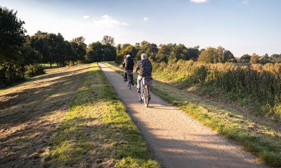 Radfahrende Route um Oldenburg