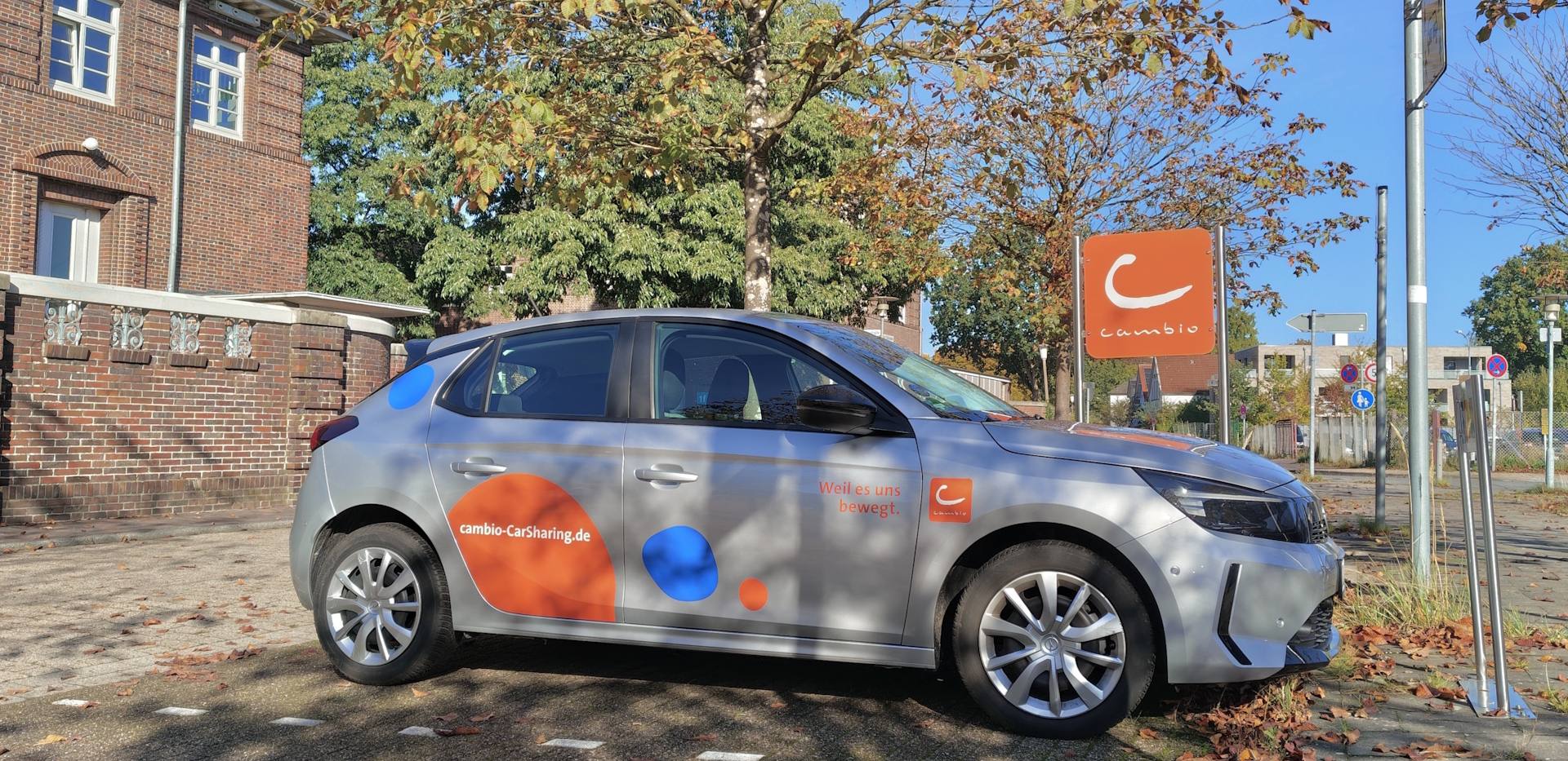 Fahrzeug des Anbieters Cambio an Carsharing-Station. Foto: Stadt Oldenburg Fahrzeug des Anbieters Cambio an Carsharing-Station. Foto: Stadt Oldenburg