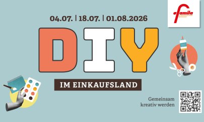 Gemeinsam kreativ werden im Einkaufsland am 04.+18.07 sowie 01.08. Gemeinsam kreativ werden im Einkaufsland am 04.+18.07 sowie 01.08.
