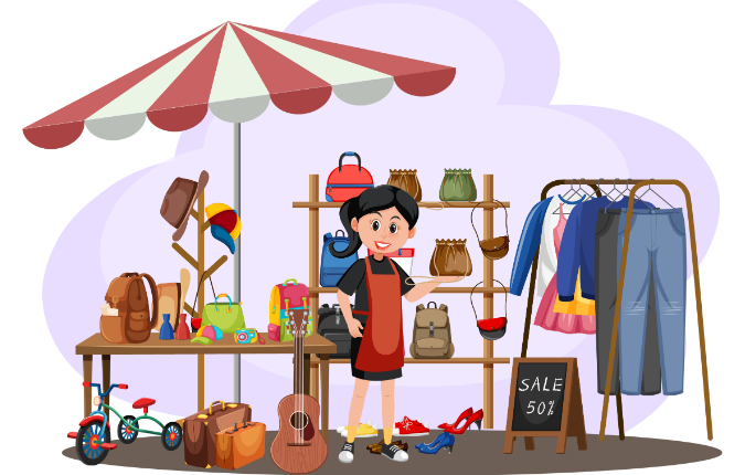 Flohmarktstand Flohmarktstand