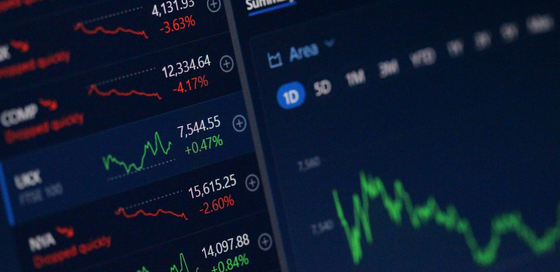 Das Bild zeigt die Entwicklung der Aktien mit ihren Auf- und Abstiegen. Das Bild zeigt die Entwicklung der Aktien mit ihren Auf- und Abstiegen.