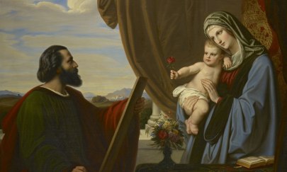 Gem&auml;lde &bdquo;St Luke Painting the Virgin&ldquo; von Eduard Jakob von Steinle.