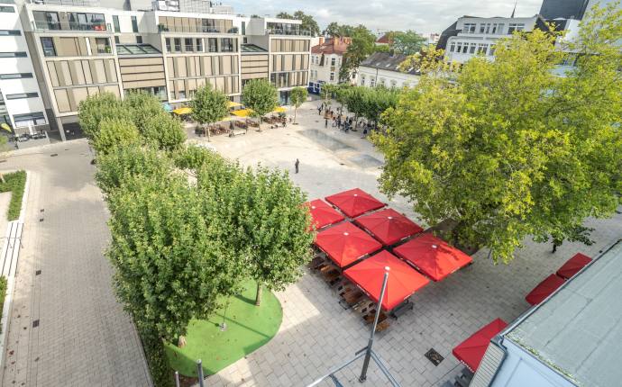 Blick vom Parkhaus am Waffenplatz Oldenburg