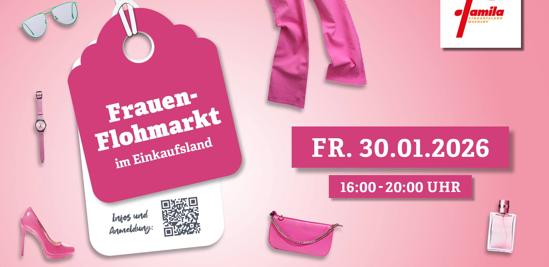 Frauenflohmarkt im Einkaufsland am 30.01.2026 von 16-20 Uhr