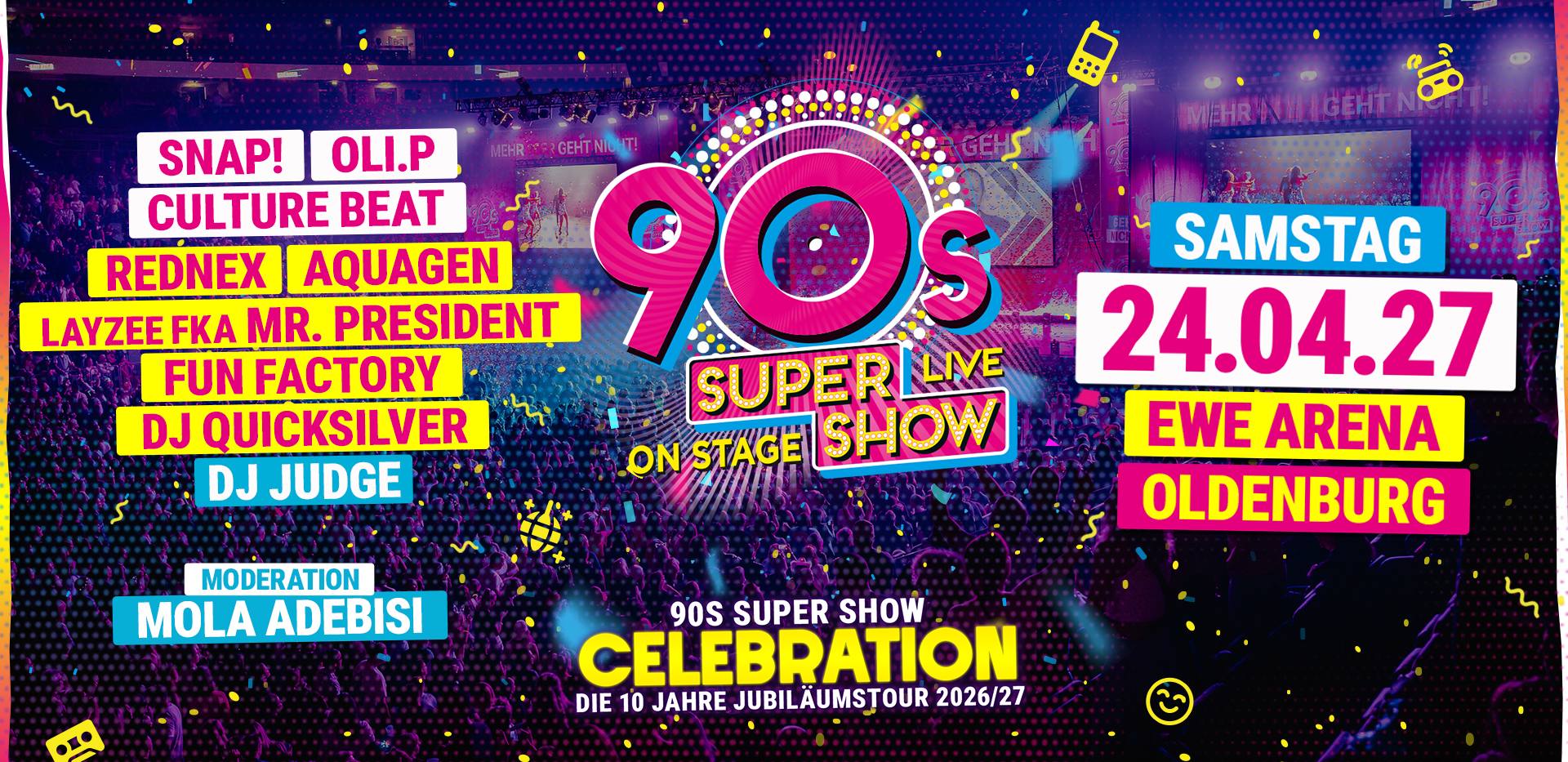90s Super Show - Die gr&ouml;&szlig;te Partyzeitreise in die 90er