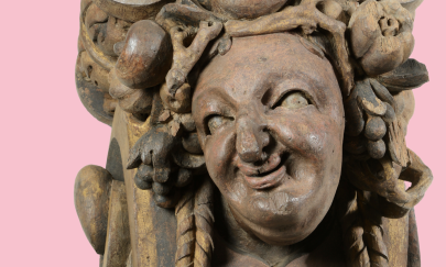 Ludwig Münstermann, Maskenartiger Konsolkopf einer Frau (Detail), um 1635