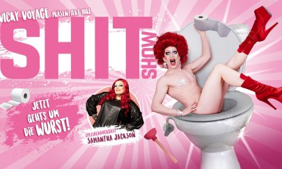 Plakat f&uuml;r Vicky Voyage pr&auml;sentiert ihre Shit Show