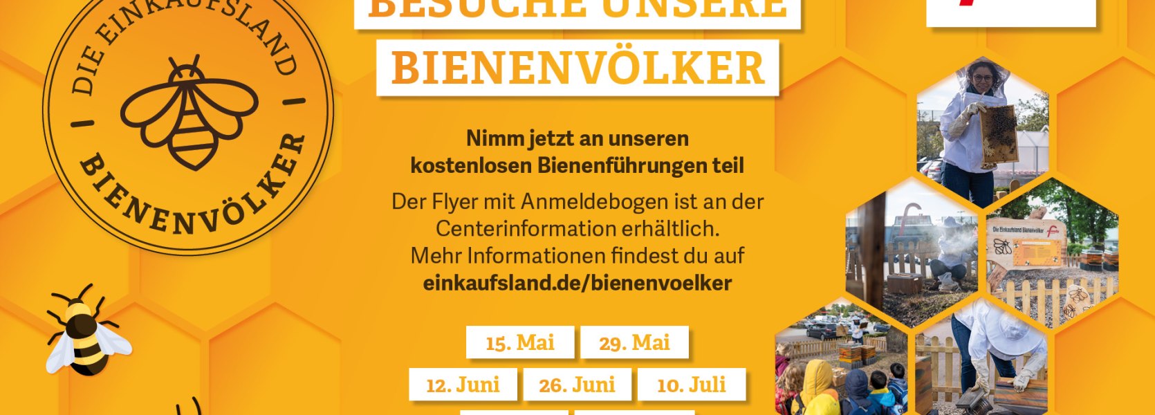Besuche unsere Bienenv&ouml;lker und nimm an einer kostenlosen Bienenf&uuml;hrung teil.