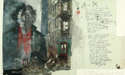 Horst Janssen, Versprochen, Aquarell über Tuschfeder, 1976 Horst Janssen, Versprochen, Aquarell über Tuschfeder, 1976