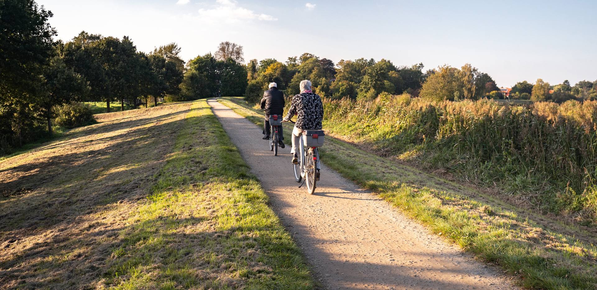 Radfahrende Route um Oldenburg