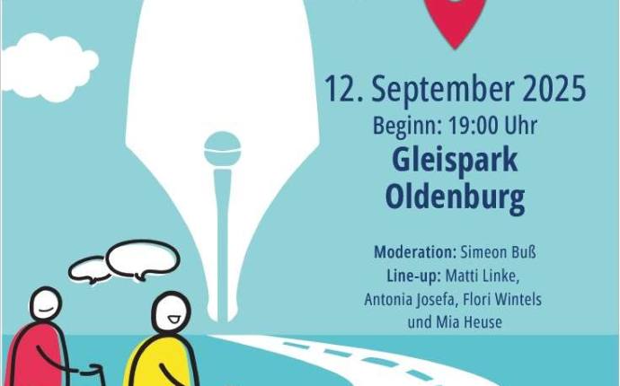 Plakat mit den Daten für den Poetry Slam