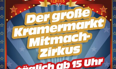 Plakat Kinderprogramm im Zelt