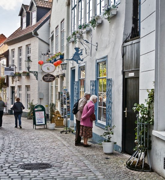 Ein Blick in die Bergstraße im Oldenburger Nikolaiviertel.