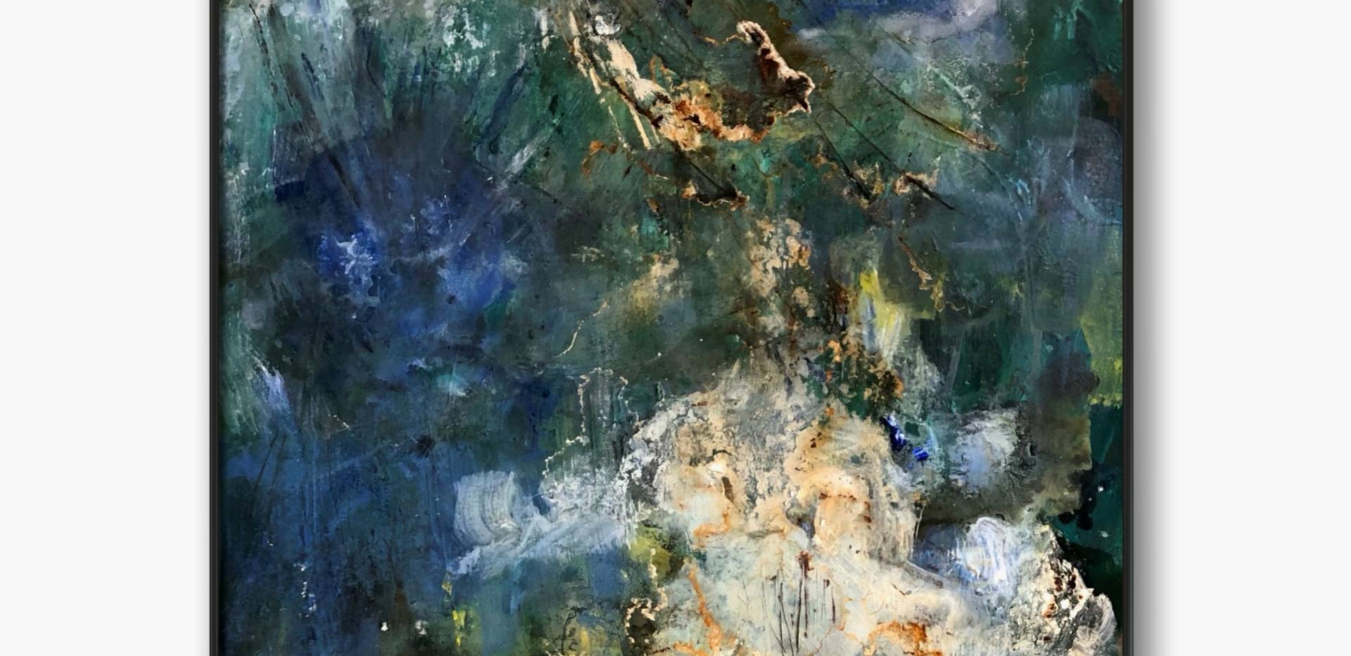 Jana Bornemann, "Vielen Dank für die Blumen", Acryl auf Stahlplatte, 70 x 50 cm Jana Bornemann, "Vielen Dank für die Blumen", Acryl auf Stahlplatte, 70 x 50 cm