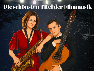 Das Oldenburger Duo Saxonic Gitano mit Stefanie Leipertz (Saxophon) und Mateusz Goraj (Gitarre) spielt einen Abend voller Musik aus Filmen. Das Oldenburger Duo Saxonic Gitano mit Stefanie Leipertz (Saxophon) und Mateusz Goraj (Gitarre) spielt einen Abend voller Musik aus Filmen.