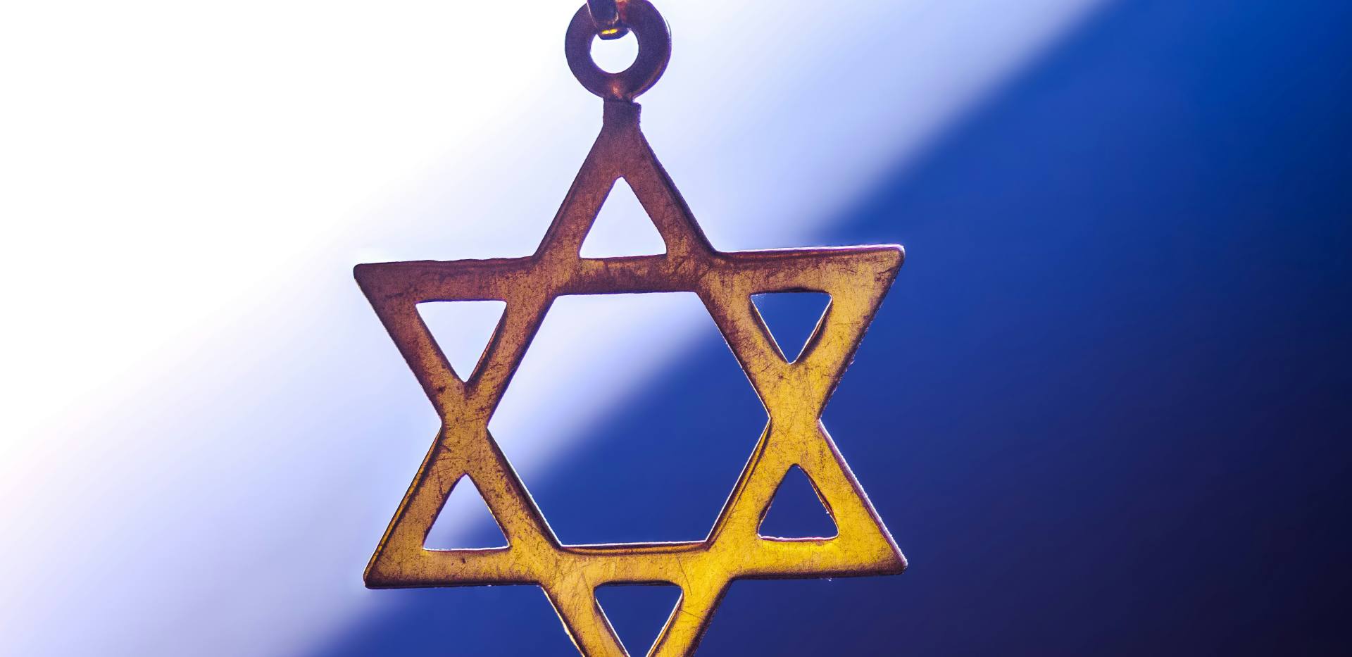 Das Symbol der j&uuml;dischen Sterns als Kettenanh&auml;nger