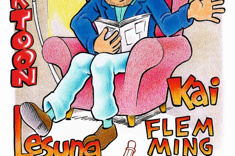 Plakat Cartoonlesung Kai Flemming 2026
