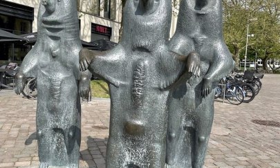 Paul Halbhuber, Drei Bären, Bronze, Schlossplatz, 2022, Foto Stadtmuseum Oldenburg