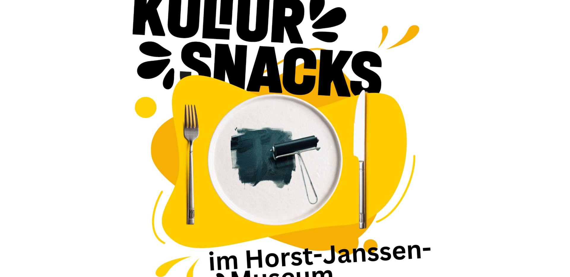 Farbwalze, die man zum Drucken benutzt, auf einem Teller.